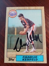 CHARLIE KERFELD 1987 Topps # 145 autographed signed baseball card ASTROS 87 AUTO
