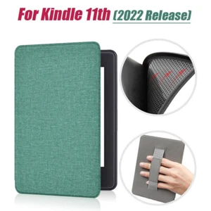 Smart Leather Case For All-New Kindle 11th Gen 2022 Flip Cover With Hand Strap - Picture 1 of 23