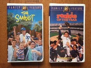 THE SANDLOT + ROOKIE OF THE YEAR VHS! 90's BaseBall Comedy! - Picture 1 of 3