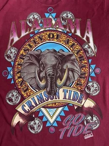 Vtg 90’s Alabama Crimson Tide T Shirt Mens M University Of Alabama Real Mascot - Picture 1 of 5