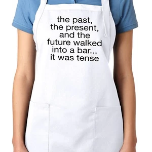 Schürze mit Taschen lustiger Autor für Grammatiklehrer Roman Schriftsteller Geschenke Buchautor - Bild 1 von 3