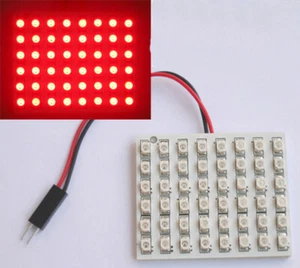 Rot Auto Innenraum 48 SMD LED Licht Leuchten Panel 12V DC Soffitte DHL - Bild 1 von 2