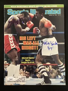 Leon Spinks Signed Sports Illustrated 3/28/83 Boxing Dwight Braxton Auto JSA - Picture 1 of 5