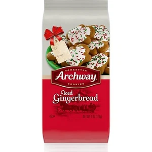 Archway Cookies, Holiday Iced Gingerbread Cookies, 6 Oz - Picture 1 of 4