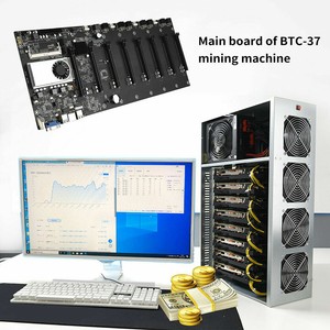 Mining Motherboard with CPU and FAN and Set 8 GPU Slots DDR3 Memory Integrated