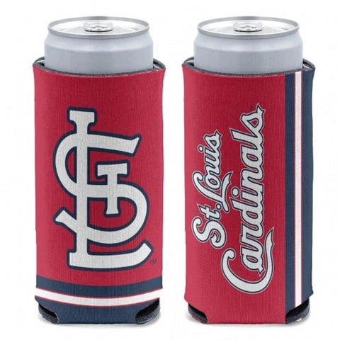 St Louis Cardinals 12oz Slim Can Cooler [NEW] Beer Seltzer Coozie Claw Holder Cover