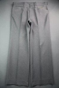 Vintage Men's Levi's Action Slacks Dress Pants Flat Front Gray Size 34x27  - Picture 1 of 11