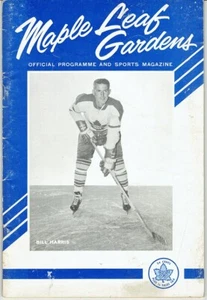 1964 MAPLE LEAF GARDENS OFFICAL PROGRAM "BILL HARRIS" COVER - Picture 1 of 3