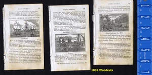Commerce in the 1800s United States -1835 Woodcuts - Picture 1 of 5