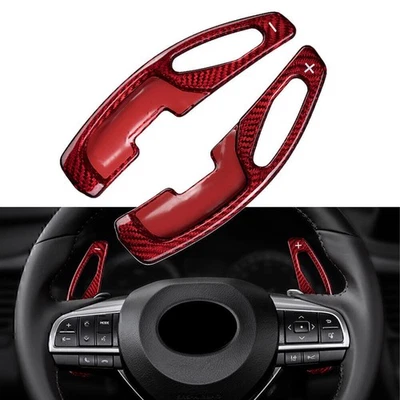 2 Stück Carbon-Faser-rotes Lenkrad-Schaltpaddel für LEXUS GS250 ES250 RX250 RX - Bild 1 von 4