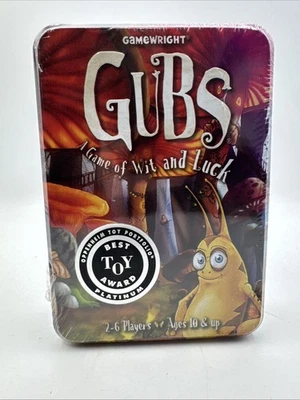 Gubs Card Game A Game of Wit and Luck 2011 by Gamewright Metal Tin NEW - Image 1 of 4