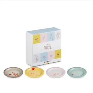 Le Creuset Winnie the Pooh 18cm Multi Color Plate Set of 4 made in france new - Picture 1 of 24