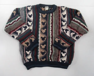 The Disney Store Men's 3D Knit Micky Logo Crewneck Pullover Sweater M #VT673 - Picture 1 of 6