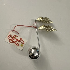 DEPT 56 Metall Musiknoten Glocke Weihnachtsschmuck MM51 - Bild 1 von 2