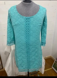 Vestido de ganchillo de encaje forrado Alfani para mujer talla pequeña - Imagen 1 de 5