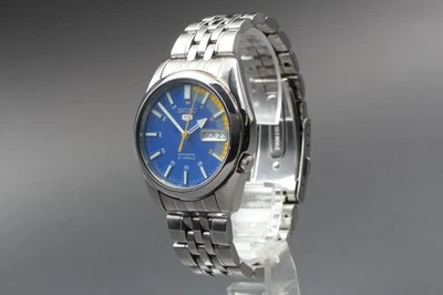 [Near MINT] Seiko 5 7S26-01V0 Blue Dial Day/Date Automatic Men's Watch JAPAN - Image 1 of 4