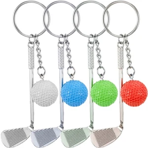 4 Pezzi Portachiavi Golf Uomo Bulk Borsa Charms Portachiavi per Zaini Decorazione - Foto 1 di 11