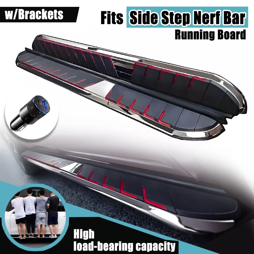 Se adapta a estriberas Nissan Murano 2015-2025 pedales de peldaño lateral barra Nerf fija Foto 1 de 4