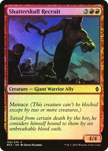 MTG FOIL Shatterskull Recruit  - Battle for Zendikar #155 - Picture 1 of 1