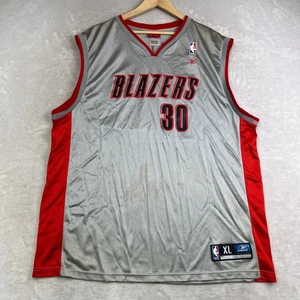 Maglia basket Reebok Portland Blazers NBA Rasheed Wallace 30 XL argento rosso - Foto 1 di 11