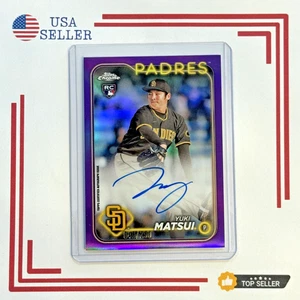 2024 Topps Chrome YUKI MATSUI Purple Refractor Rc Rookie Card Auto /250 - Picture 1 of 2
