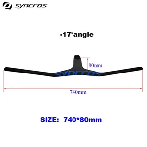 28.6mm -17 Degree MTB Mountain Bike Full Carbon Integrated Cockpit Handlebar - Picture 1 of 45