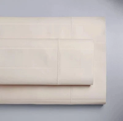 Juego de sábanas Simply Vera Wang 4 piezas - Queen - rayas marfil - 600TC Foto 1 de 4