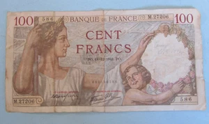 100 Cent Francs Banque de France Banknote Geldschein - Bild 1 von 7