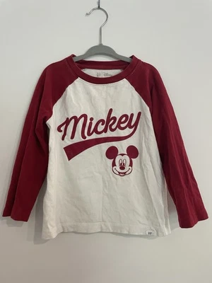 GAP kids Mickey Mouse baseball tshirt size 4 organic cotton - Image 1 of 3