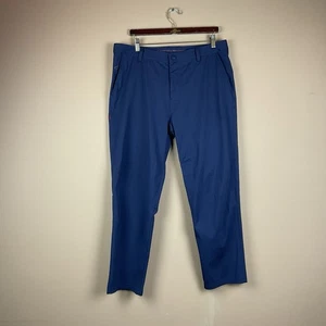 Rhône Commuter Pants Men’s 35x29 Blue Stretch Golf Performance Polyester Flaw - Picture 1 of 14
