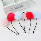 Black Cat Ear Pom Pom Headband Set for Women/Girls