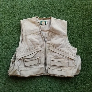 Chaqueta Cabelas Para Hombres XL Caqui Caza Pesca Chaleco Ala Tiro Lona - Imagen 1 de 9