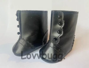 All Black Victorian Boots Colonial for American Girl 18" Doll FREESHIP ADDS LOVV - Picture 1 of 12