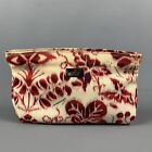 Gucci By Tom Ford Ss 2000 Red Beige Abstract Floral Canvas Toiletry Pouch Bag