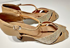 Gold with some sparkle DANCE SHOES by ''Very Fine'' Dancesport Shoes 9 1/2 M