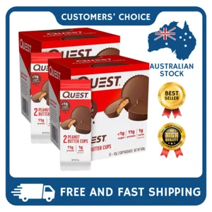 2 X Quest Nutrition Peanut Butter Cups - Box of 12 - FREE POST AU - Picture 1 of 3