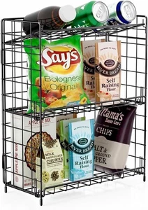 Porta Snack 3 Livelli da Banco Pieghevole Organizzatore Snack per Piccoli Snack Spezie - Foto 1 di 10