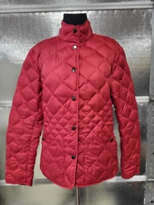 Eddie Bauer Women- Med -550 Goose Down Jacket - Light Weight - Red - Quilted - Picture 1 of 11