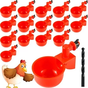 16 Pcs Automatic Water Cups Drinker Waterer Poultry Chicken Duck Quail Drinking - Picture 1 of 5