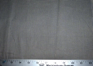 TINY CHECKS NAVY  BLUE  & TAN  100% COTTON FABRIC   30X44  INCHES - Picture 1 of 1