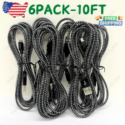 6-Pack Micro USB Fast Charging Cable Cord For Samsung Android Phone Charger Lot - Image 1 of 4