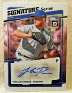 2020 Thomas Pannone Donruss Optic Signature Series AUTO..... Toronto Blue Jays