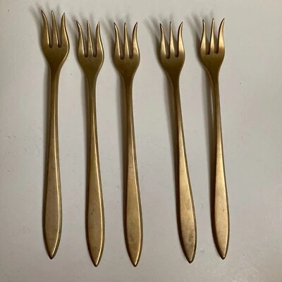 Cubiertos vintage Dirigold Dirilyte entremeses horquillas de oliva encurtido "estante" Foto 1 de 4