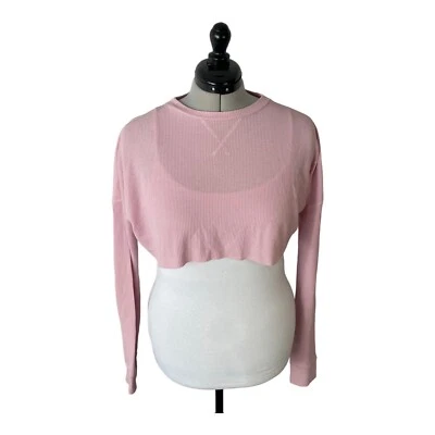 Topshop Women's pink cropped long sleeve sweater shrug top Size 6 - Image 1 of 4