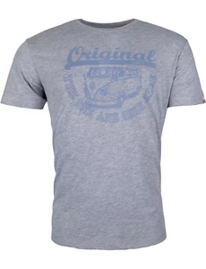 Herren T-Shirt VW Bulli Kult-Auto T1 Bus »ORIGINAL RIDE« Baumwolle Grau Blau - Picture 1 of 1