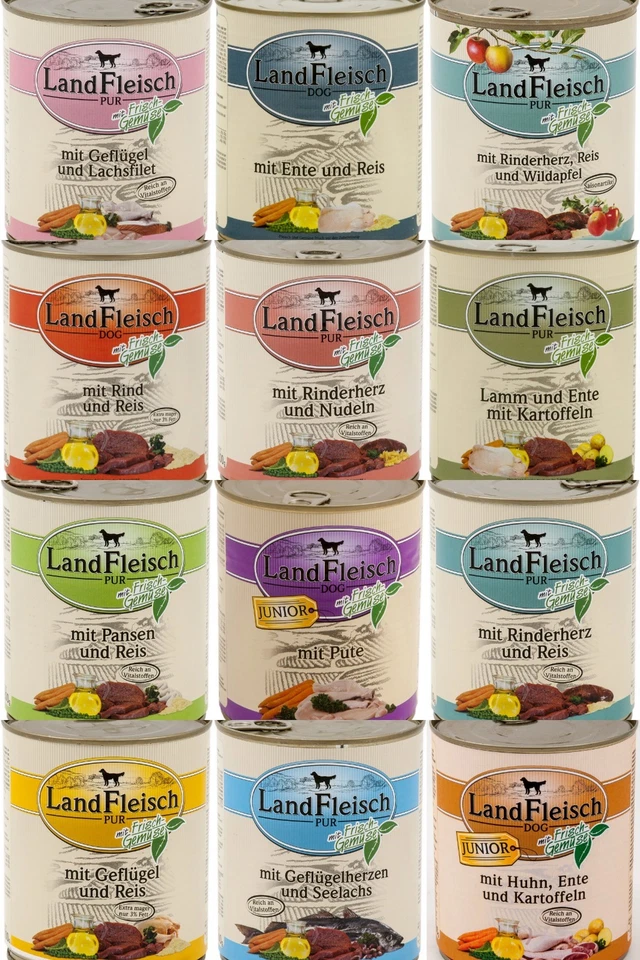 6 x Landfleisch 800 Gramm Dosen 12 verschiedene Sorten - Bild 1 von 1