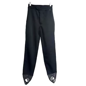 Roffe Jett Womens Vintage 80s Black Winter Ski Pants Small Stretch High Rise USA - Picture 1 of 7