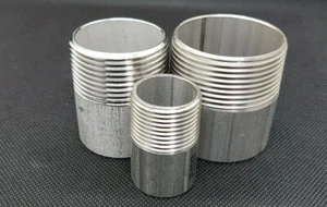 Anschweißnippel Edelstahl 1/4" - 4" Einfachnippel Fitting V4A Gewindefitting - Bild 1 von 2