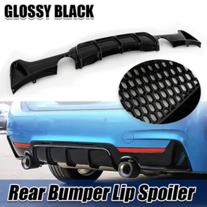 Difusor trasero doble escape negro brillante para BMW F32 F33 F36 serie 4 M-Sport 14-20 - Imagen 1 de 14