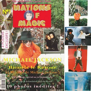 Michael Jackson Nations of Magic #1 French FR Magazine Fanzine Posters 1994 - Imagen 1 de 1